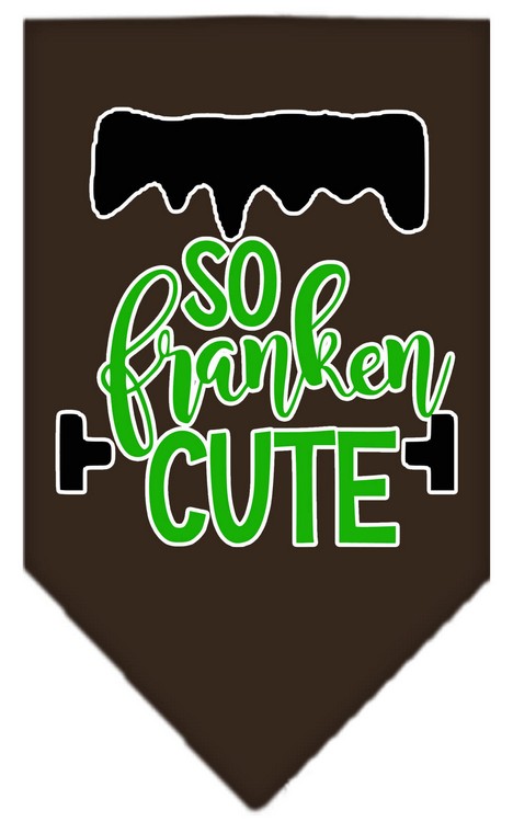 So Franken Cute Screen Print Bandana Cocoa Large